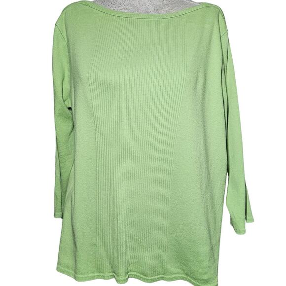 Green Cotton Top Size XL - Picture 1 of 3